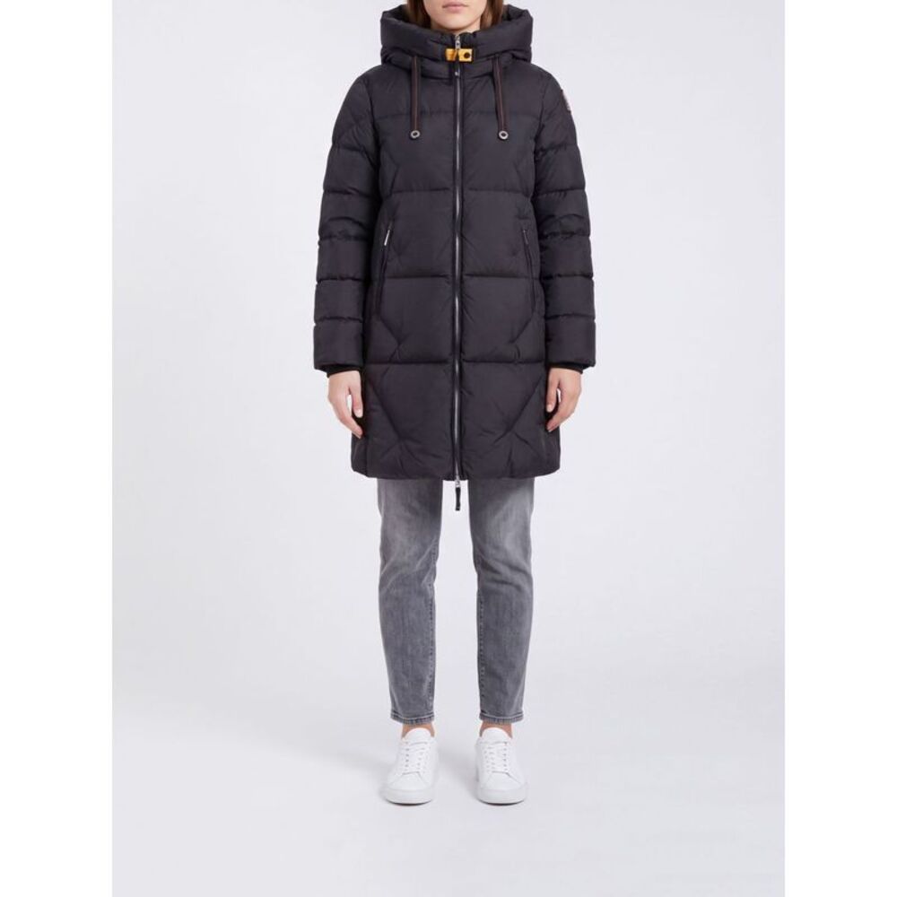 Parajumpers Women Parajumpers Janet Long Quilted Nylon Down Jacket With Hood